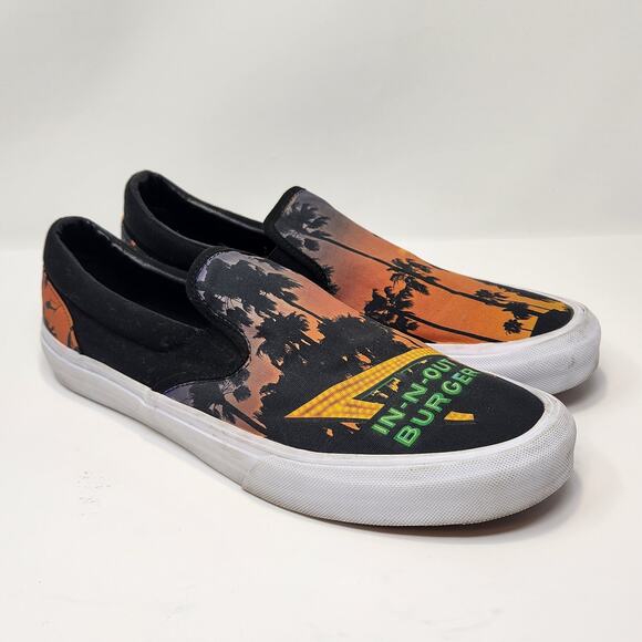 Straye Men In N Out Burger California Dreaming Slip On Sneakers Size 13 Canvas - Picture 1 of 8